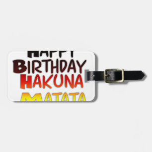 Tysk utskrift av Hakuna Matata Art Bagagebricka