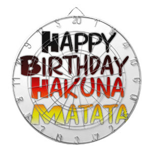 Tysk utskrift av Hakuna Matata Art Darttavla