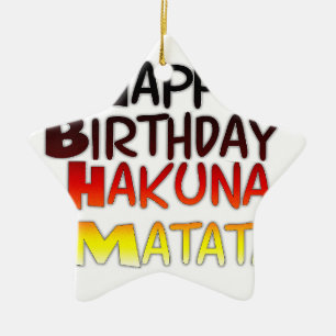 Tysk utskrift av Hakuna Matata Art Julgransprydnad Keramik