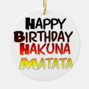 Tysk utskrift av Hakuna Matata Art Julgransprydnad Keramik