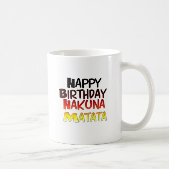 Tysk utskrift av Hakuna Matata Art Kaffemugg (Höger)