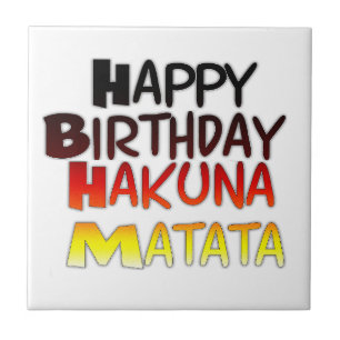 Tysk utskrift av Hakuna Matata Art Kakelplatta