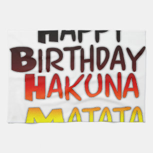 Tysk utskrift av Hakuna Matata Art Kökshandduk