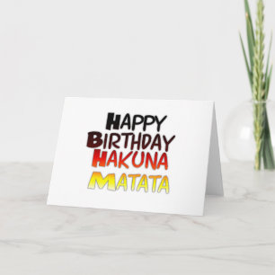 Tysk utskrift av Hakuna Matata Art Kort