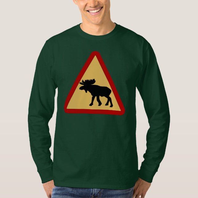 Tysk vägskylt, Moose, Elk-korsning Tee (Framsida)