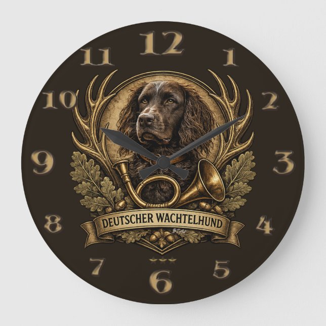 Tysk Vaktelhund , Jakt Logo Stor Klocka (Framsida)