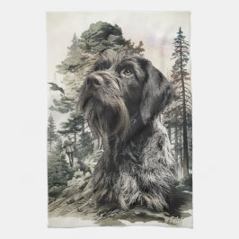 Tysk vildsvinshund kökshandduk