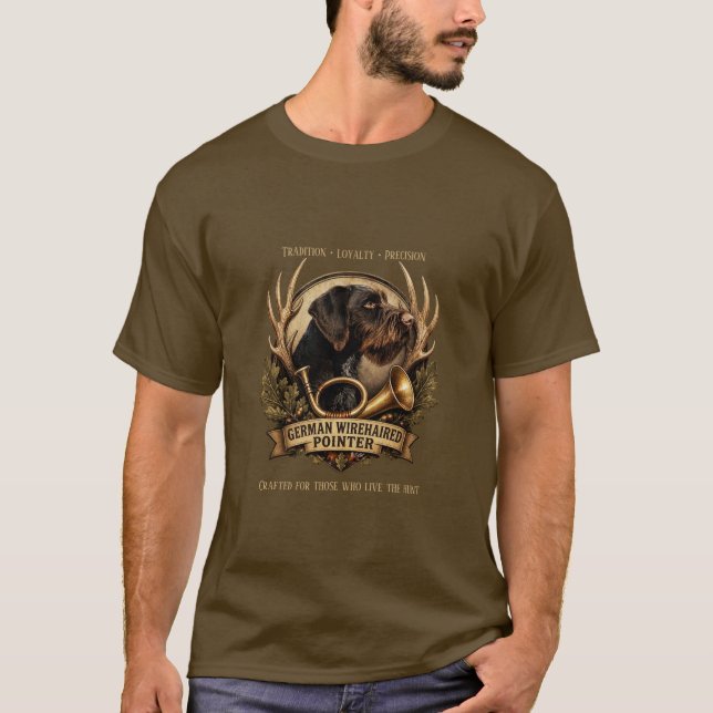 Tysk vildsvinshund t shirt (Framsida)