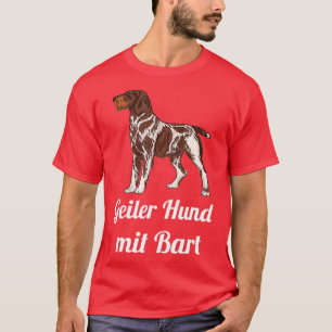 Tysk Wire Hair Coola Hund med Beard Hunting Hund L T Shirt