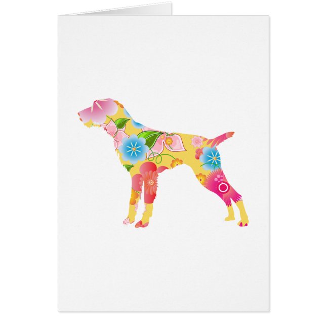 Tysk Wirehaired pekare Hälsningskort (Framsidan)