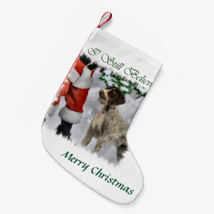 Tysk Wirehaired pekarejul Liten Julstrumpa