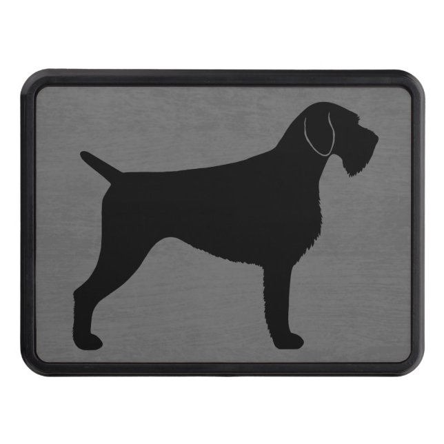 Tysk Wirehaired pekareSilhouette Skydd För Dragkrok (Framsidan)