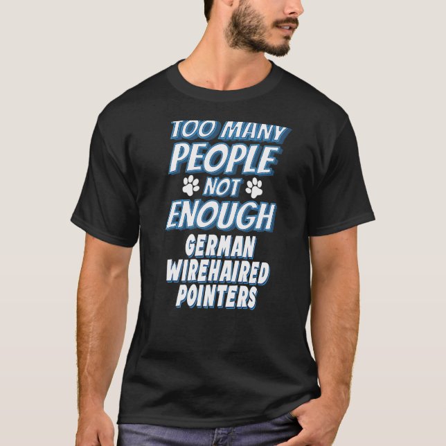 Tysk Wirehsted Pointer Breed Hund Antisocial T Shirt (Framsida)