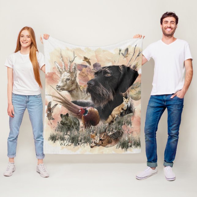 Tysk Wirehsted Pointer Fleecefilt (På plats)