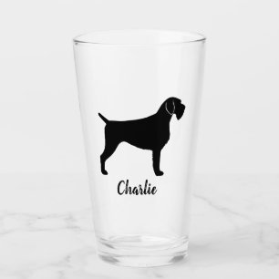Tysk Wirehsted Pointer Hund Silhouette-Anpassnings Glaskopp