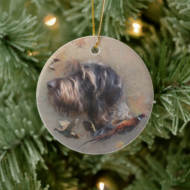 Tysk Wirehsted Pointer Julgransprydnad Keramik (Träd)