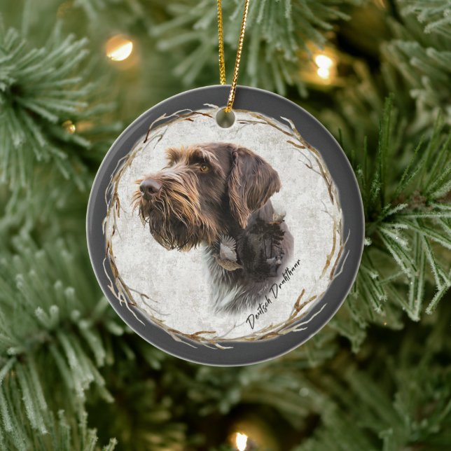 Tysk Wirehsted Pointer Julgransprydnad Keramik (Träd)