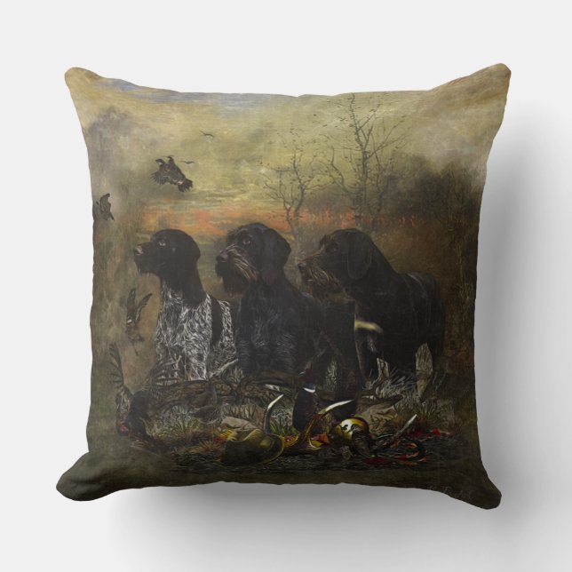Tysk Wirehsted Pointer Kudde (Framsida)