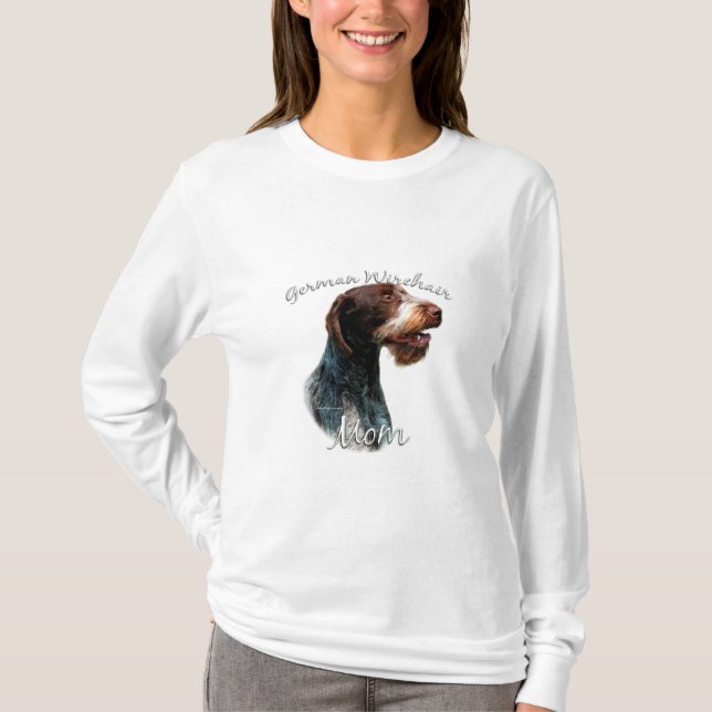 Tysk Wirehsted Pointer Mamma 2 T Shirt (Framsida)