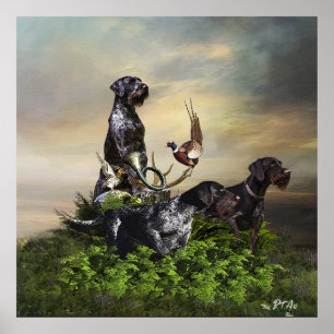 Tysk Wirehsted Pointer Poster