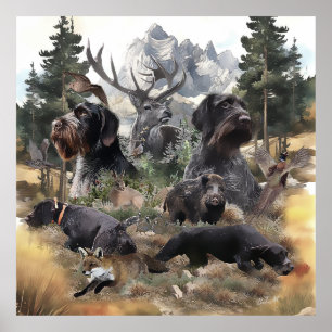 Tysk Wirehsted Pointer Poster