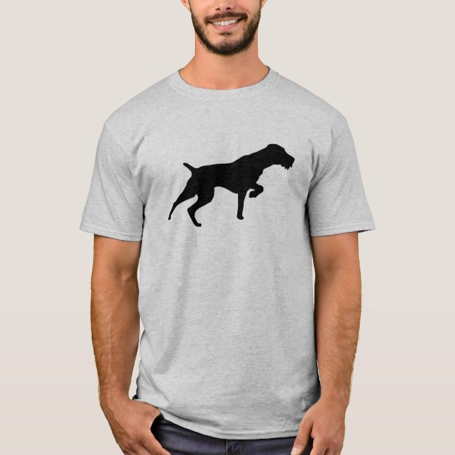 Tysk Wirehsted Pointer T Shirt (Framsida)