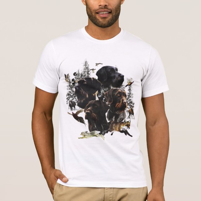Tysk Wirehsted Pointer T Shirt (Framsida)