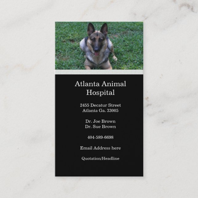 Tyska Affärskortet Shepherd Visitkort (Framsida)