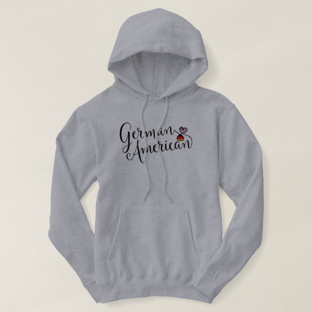 Tyska amerikanska Entwated Hearts Hoodie (Design framsida)