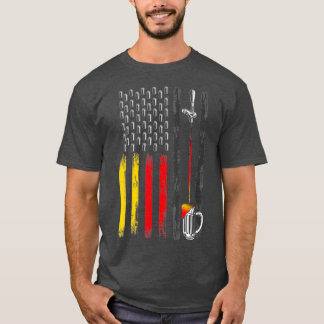 Tyska amerikanska Flagga Draft Beer, tyska öl - 1 T Shirt