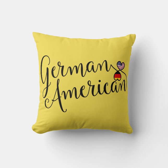 Tyska amerikanska vänstra hörnen Throw Cushion Kudde (Framsida)