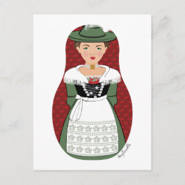 Tyska, bayerskt Matryoshka-vykort Vykort