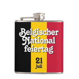 Tyska Belgischer Nationalfeiertag belgisk Flagga Fickplunta