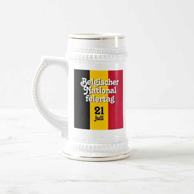 Tyska Belgischer Nationalfeiertag belgisk Flagga Sejdel (Vänster)