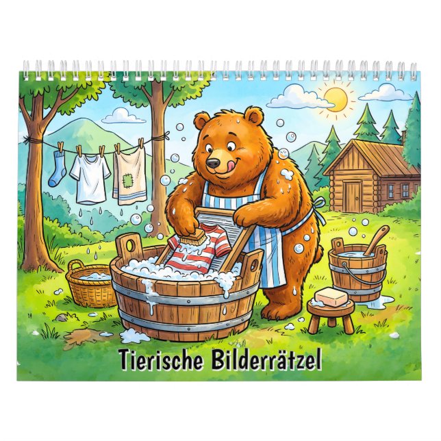 Tyska bildpussel för barn med djurnamn kalender (Omslag)