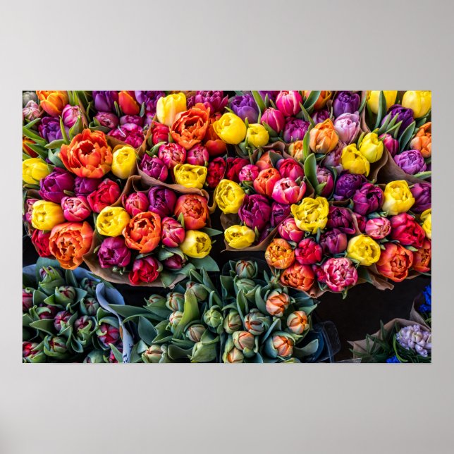 Tyska blomstermarknaden – färska marknadsblommor s poster (Framsidan)