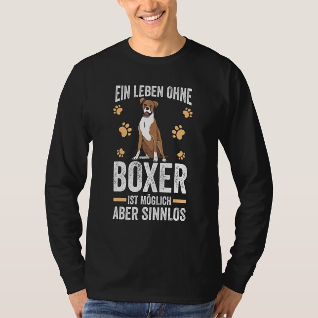 Tyska Boxer Hund aveln Hund T Shirt (Framsida)