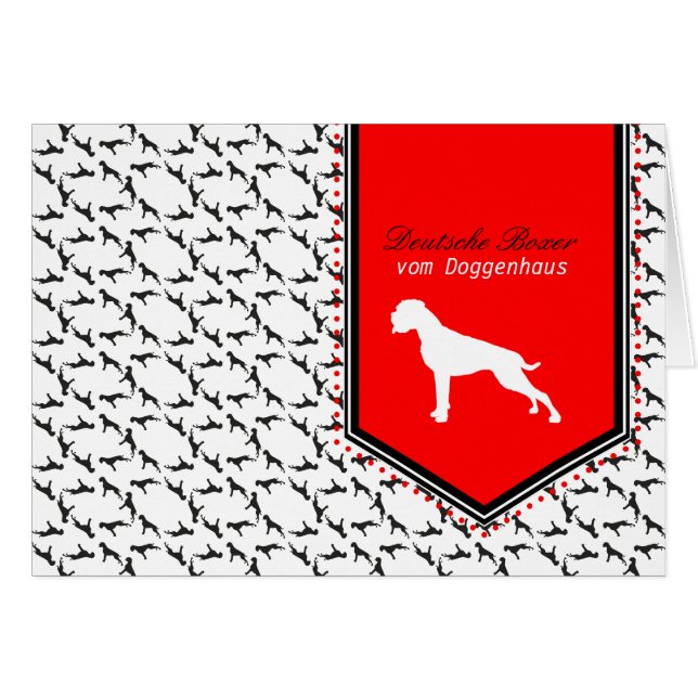 Tyska boxer-Hund Hälsningskort (Framsidan Horizontal)