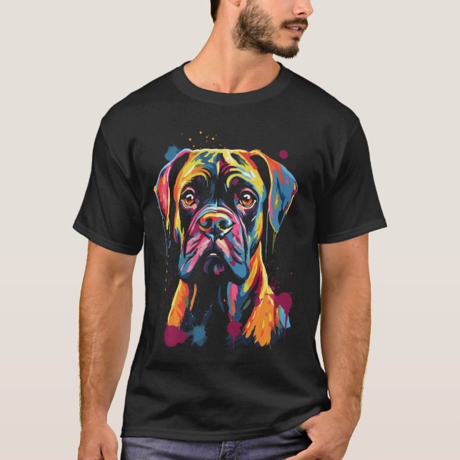 Tyska Boxer Hund Walking Pet Fläkt Långärmad T Shirt (Framsida)