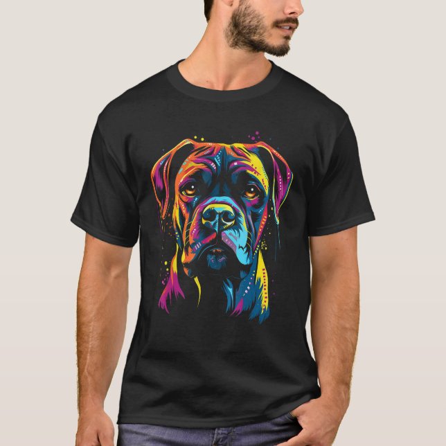 Tyska Boxer Hund Walking Pet Fläkt T Shirt (Framsida)