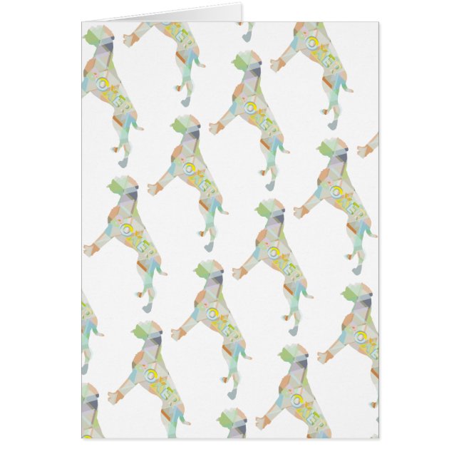 Tyska Boxer Triangula Hälsningskort (Framsidan)