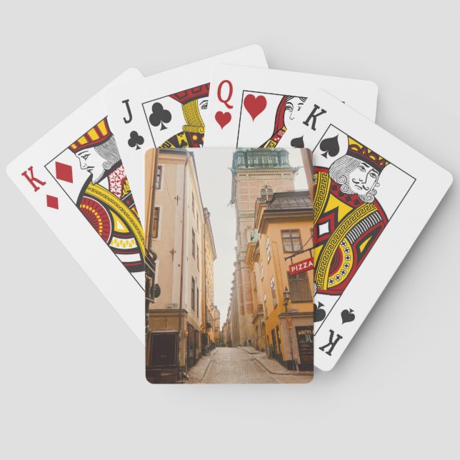 Tyska Brinken, Gamla Stan, Old Town, Stockholm Casinokort (Baksidan)