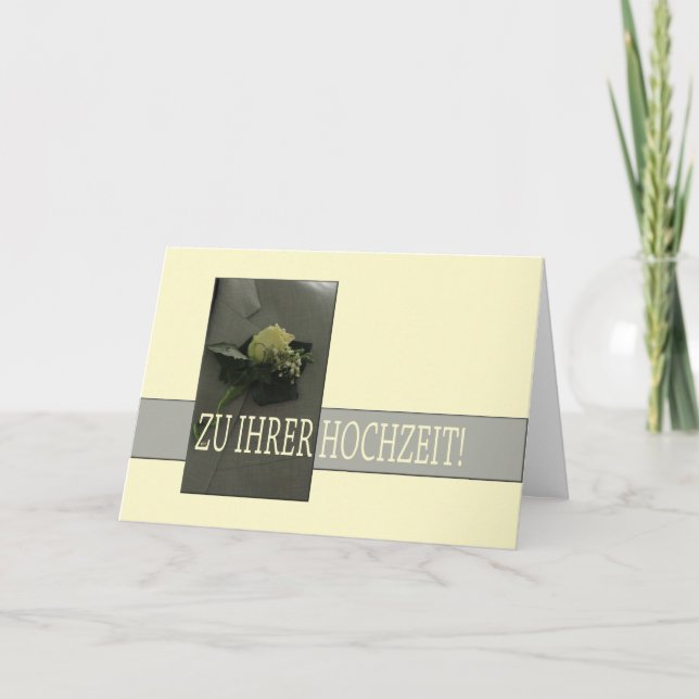 Tyska bröllop-grattisar kort (Framsida)