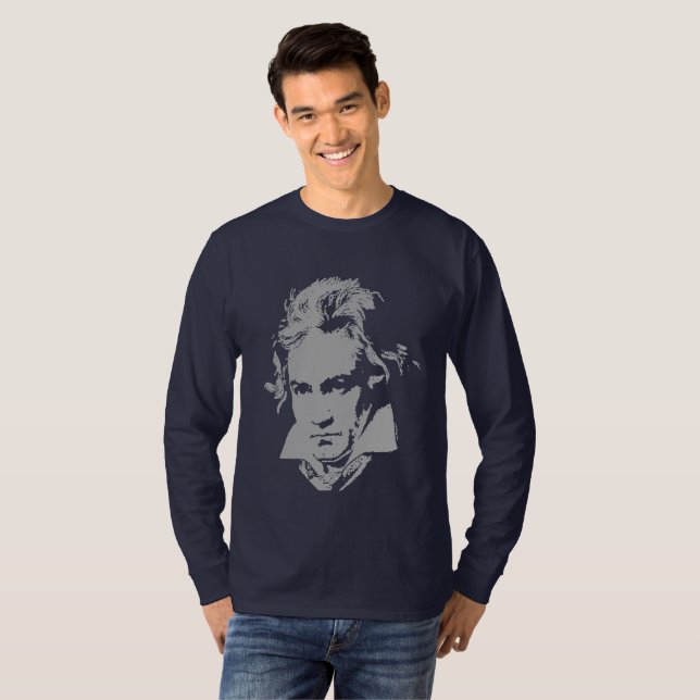 Tyska Composer, Pianist Beethoven T Shirt (Hel framsida)