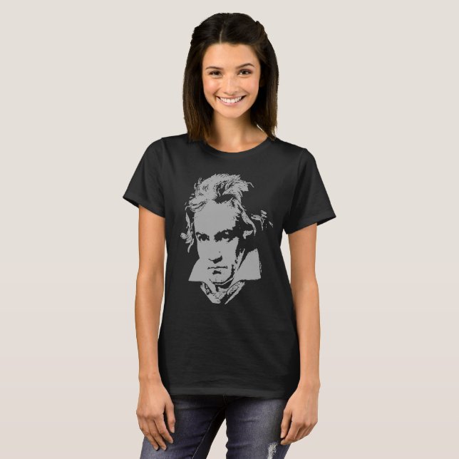 Tyska Composer, Pianist Beethoven T Shirt (Hel framsida)