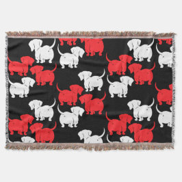 Tyska Dachshund Hund Mönster Filt