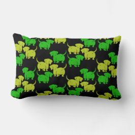 Tyska Dachshund Hund Mönster Lumbarkudde