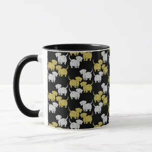 Tyska Dachshund Hund Mönster Mugg