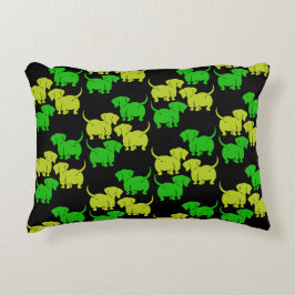 Tyska Dachshund Hund Mönster Prydnadskudde