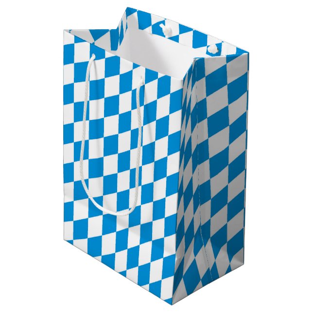 Tyska delstaten Bayern - flaggfärger mönster (Framsidan Vinklad)
